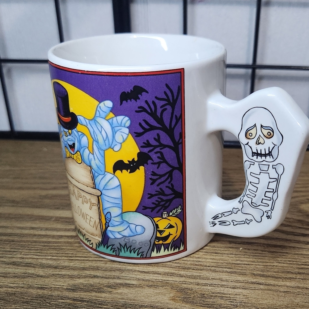 Halloween Ghost Mug with Skeleton Handle image 2